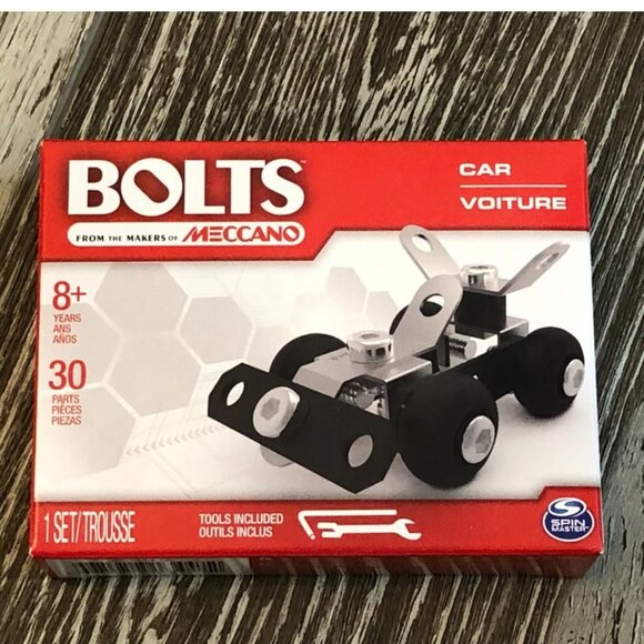 NWT Meccano Bolts Toys 3 Sets Bulldozer Car Helicopter Cool!! - Picture 5 of 7